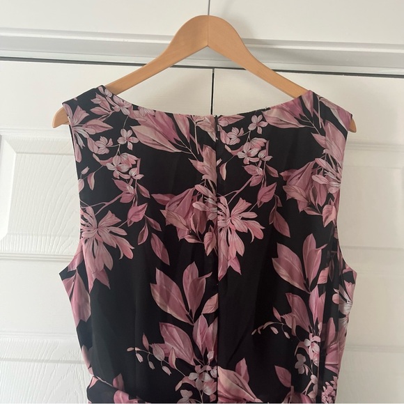 Connected Apparel Floral Dress Black & Pink Size 14 NWT - Picture 10 of 12